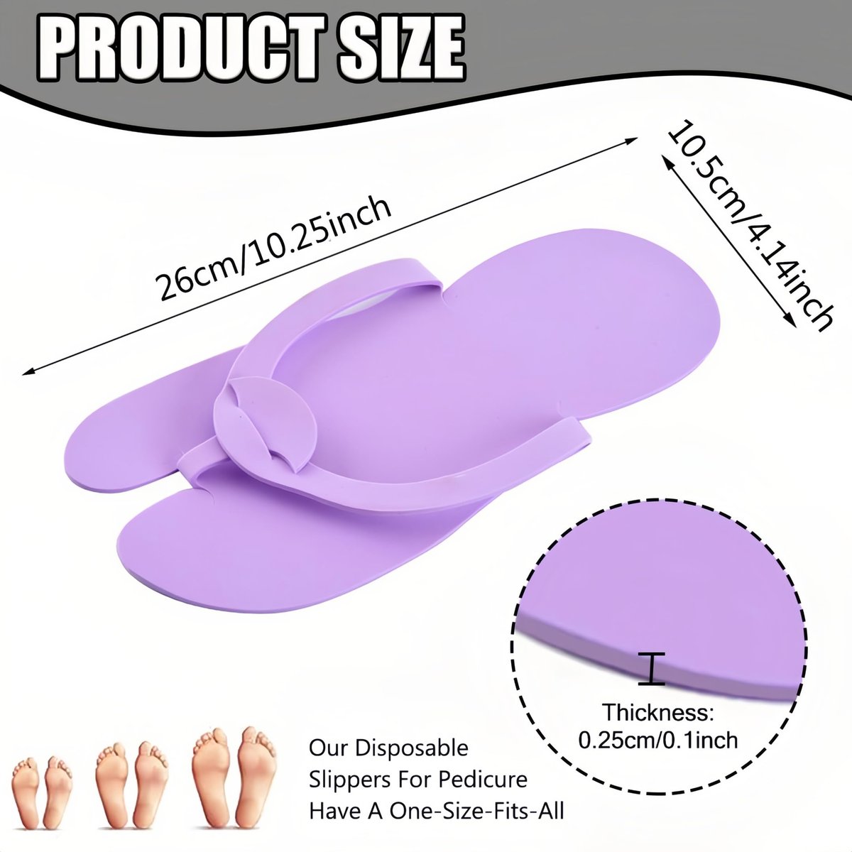LYARCHTE 6 Pairs Disposable Foam Pedicure Slippers, Multi Color Bulk Pack for Nail Salons and Spas - görsel 7