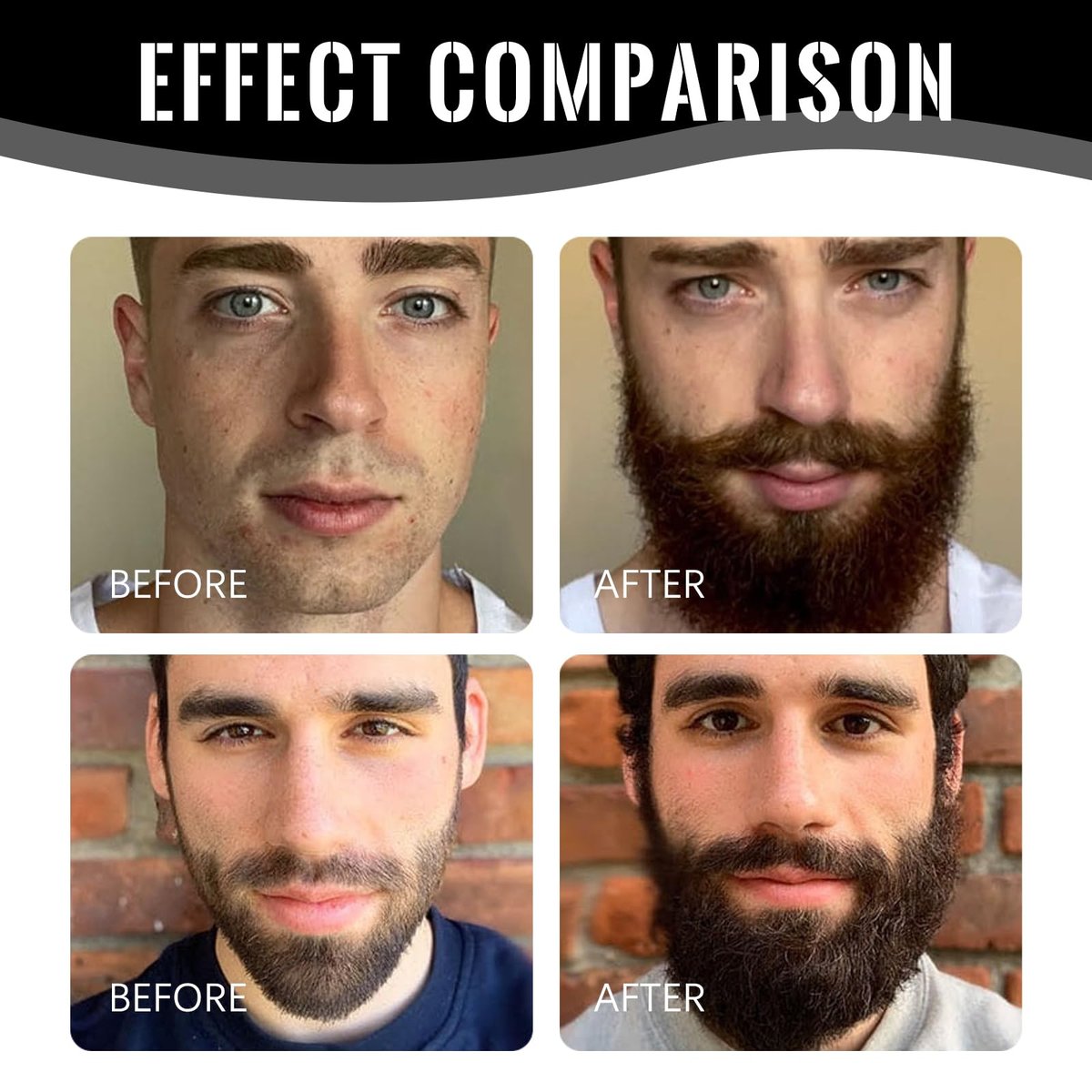 LELLURE Beard Growth Oil for Men - Ultra Potent Beard Stimulator with Black Balm, Moisturizes & Strengthens Beard (1 oz) Avelisse