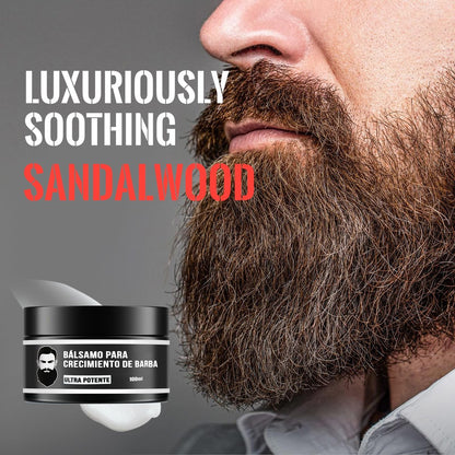 LELLURE Beard Growth Oil for Men - Ultra Potent Beard Stimulator with Black Balm, Moisturizes & Strengthens Beard (1 oz) Avelisse