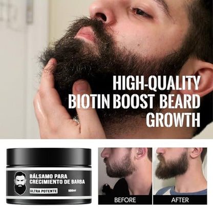 LELLURE Beard Growth Oil for Men - Ultra Potent Beard Stimulator with Black Balm, Moisturizes & Strengthens Beard (1 oz) Avelisse