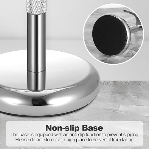 Nfijnlt Safety Razor Holder Stand – Premium Razor & Shaving Brush Stand for Men, Chrome Metal Base - görsel 12
