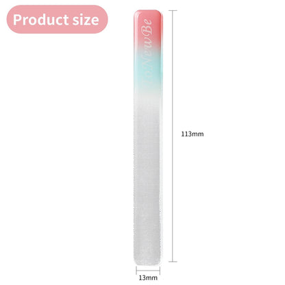 Nano Glass Nail Shiner Kit - 3-in-1 Crystal Nail Buffer for Shaping, Buffing & Polishing Natural Nails | Fine Glass Nail Files | Manicure Tool Gift for Women