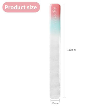 Nano Glass Nail Shiner Kit - 3-in-1 Crystal Nail Buffer for Shaping, Buffing & Polishing Natural Nails | Fine Glass Nail Files | Manicure Tool Gift for Women