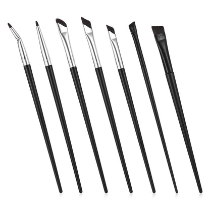 7-Piece Angled Eyeliner Brush Set - Ultra Thin Eyebrow & Concealer Brushes by SynHHergyx