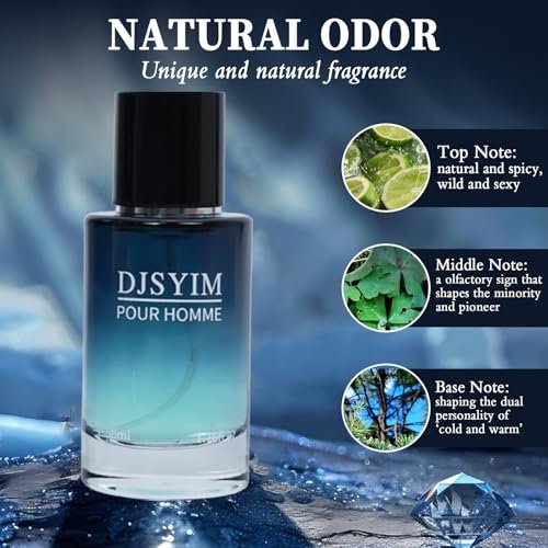 DJSYIM Men's Eau de Toilette - Pheromone Cologne with Fresh Apple Fragrance, Long-Lasting Spray, 1.7 oz Portable Design for Everyday Elegance Avelisse