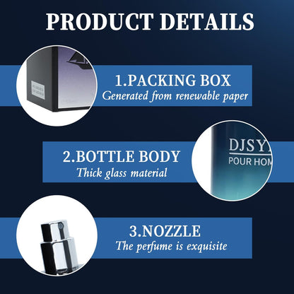DJSYIM Men's Eau de Toilette - Pheromone Cologne with Fresh Apple Fragrance, Long-Lasting Spray, 1.7 oz Portable Design for Everyday Elegance Avelisse