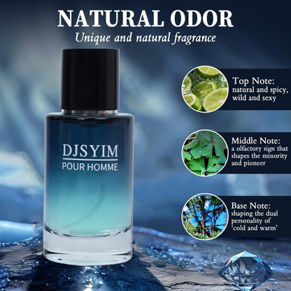 DJSYIM Men's Eau de Toilette - Pheromone Cologne with Fresh Apple Fragrance, Long-Lasting Spray, 1.7 oz Portable Design for Everyday Elegance Avelisse