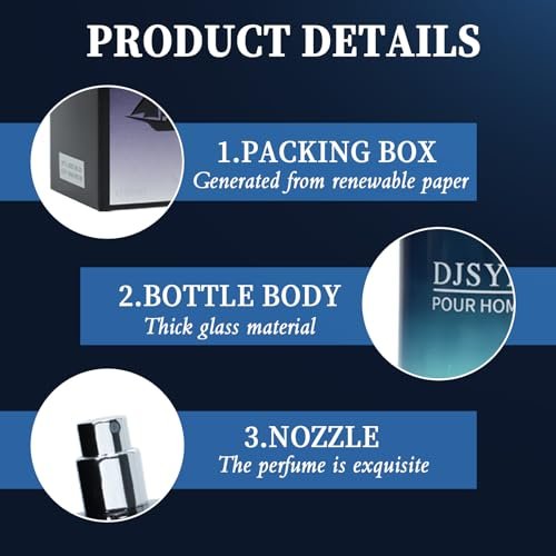 DJSYIM Men's Eau de Toilette - Pheromone Cologne with Fresh Apple Fragrance, Long-Lasting Spray, 1.7 oz Portable Design for Everyday Elegance Avelisse