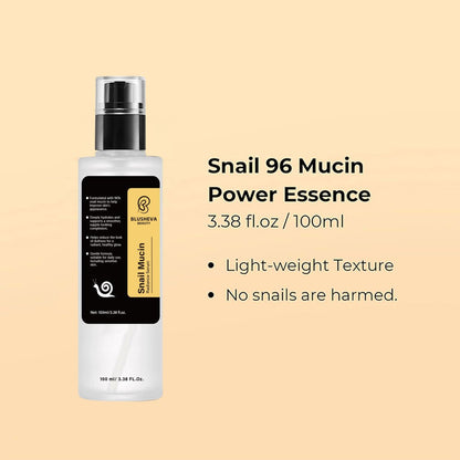Blusheva Beauty Snail Mucin Radiance Serum – 96% Snail Filtrate Hydrating & Anti-Aging Face Serum for Fine Lines, Dark Spots & Smooth Skin – 100ml Avelisse