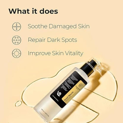 Blusheva Beauty Snail Mucin Radiance Serum – 96% Snail Filtrate Hydrating & Anti-Aging Face Serum for Fine Lines, Dark Spots & Smooth Skin – 100ml Avelisse