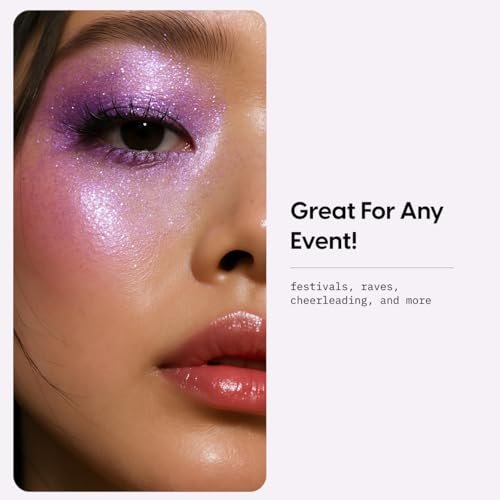 KARA BEAUTY ELECTRIC DISCO Glitter Eyeshadow Palette – 30 Color Pressed Glitter Makeup Palette for Face, Body & Eyes, No Glue Needed, Chunky & Fine Glitter for Rave, Festival Makeup & More Avelisse