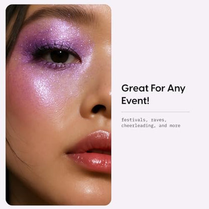 KARA BEAUTY ELECTRIC DISCO Glitter Eyeshadow Palette – 30 Color Pressed Glitter Makeup Palette for Face, Body & Eyes, No Glue Needed, Chunky & Fine Glitter for Rave, Festival Makeup & More Avelisse