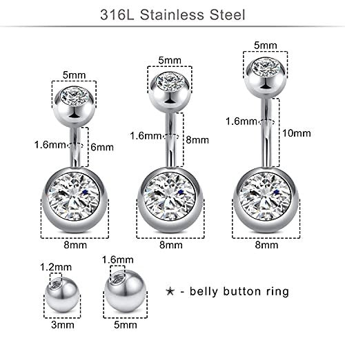 DJCIW 75-Piece Mixed-Size Piercing Kit - 316L Stainless Steel Body Piercing Supplies with Needles, Clamps for Cartilage, Tragus, Nose, Septum, Belly, Lip, Eyebrow, Nipple - 14G to 20G Avelisse