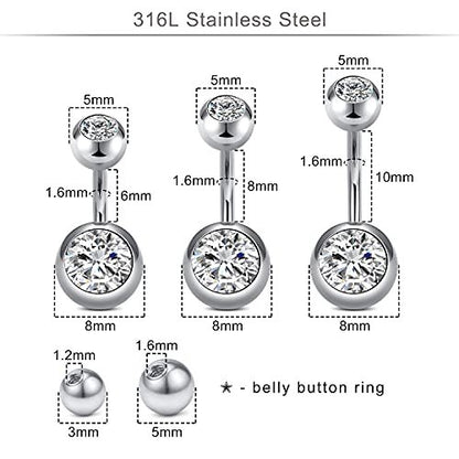 DJCIW 75-Piece Mixed-Size Piercing Kit - 316L Stainless Steel Body Piercing Supplies with Needles, Clamps for Cartilage, Tragus, Nose, Septum, Belly, Lip, Eyebrow, Nipple - 14G to 20G Avelisse