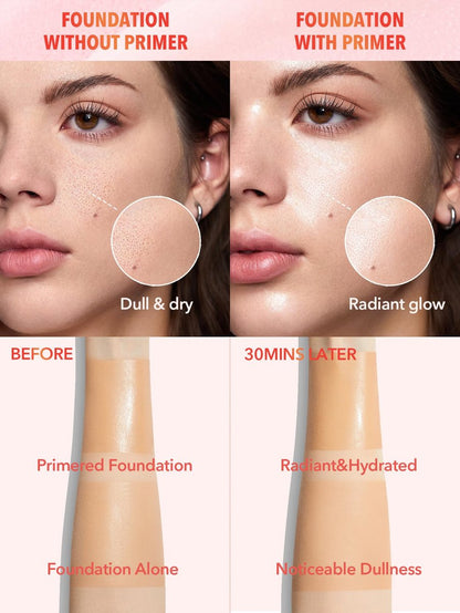 SHEGLAM Melon Melt Niacinamide Serum Primer – Smooth Skin & Deep Moisturizing for Perfect Makeup
