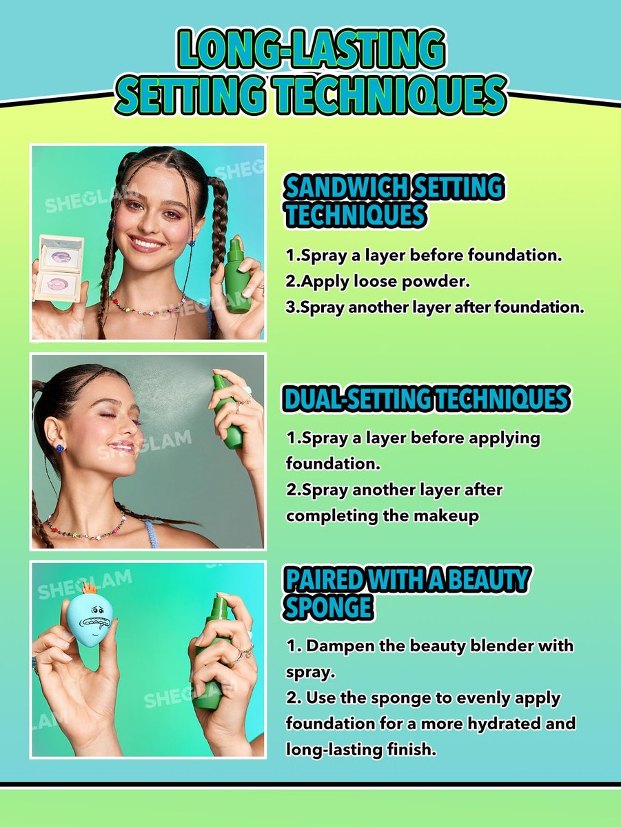SHEGLAM Pickle Rick Setting Spray – Long-Lasting Face Mist for Perfect Makeup - görsel 7