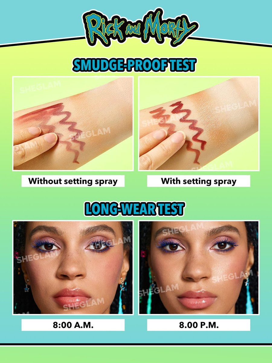 SHEGLAM Pickle Rick Setting Spray – Long-Lasting Face Mist for Perfect Makeup - görsel 9