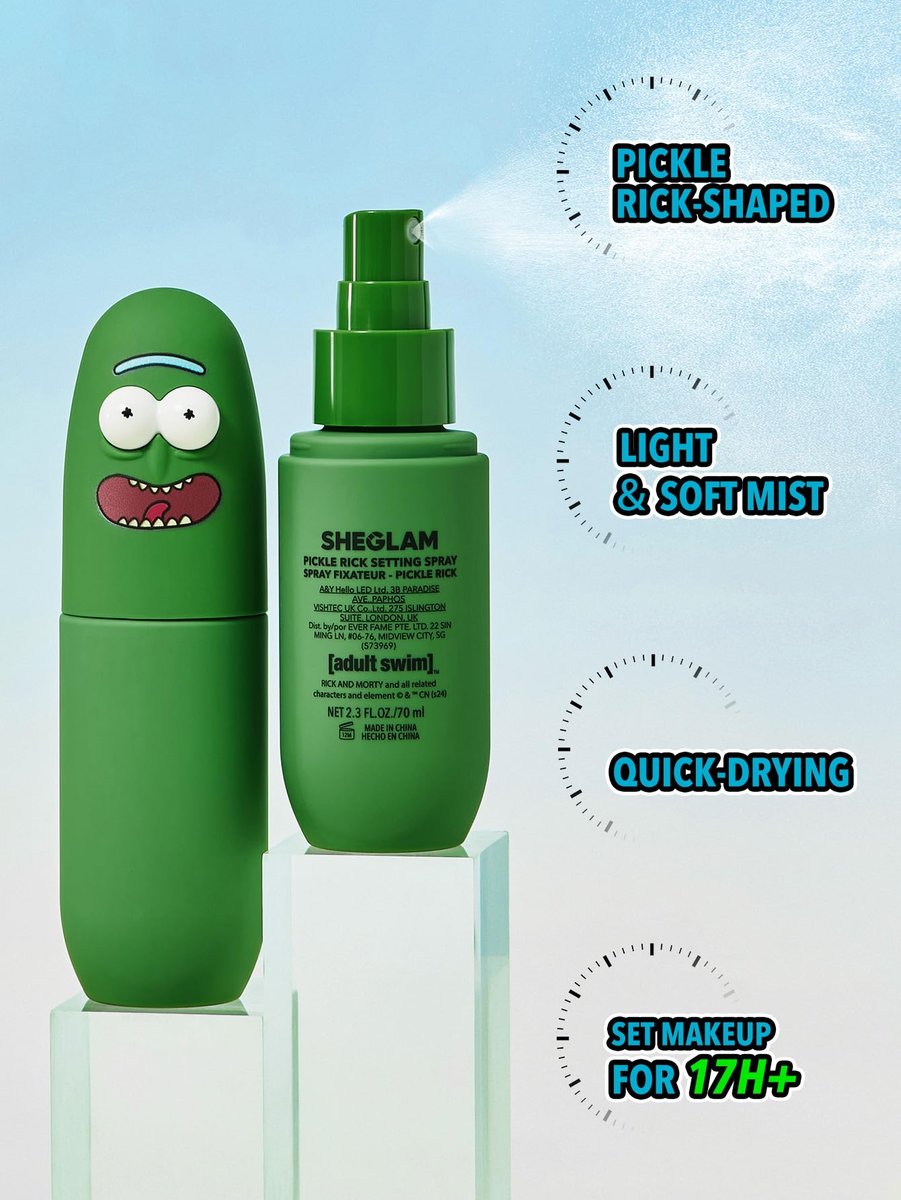 SHEGLAM Pickle Rick Setting Spray – Long-Lasting Face Mist for Perfect Makeup - görsel 3
