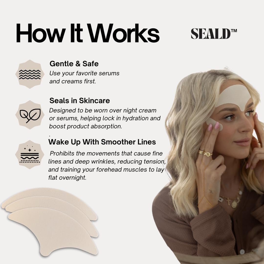 SEALD™ Forehead Tape – Wrinkle Smoothing Patches (30 Count) Avelisse