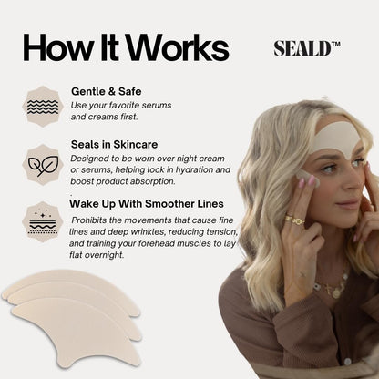SEALD™ Forehead Tape – Wrinkle Smoothing Patches (30 Count) Avelisse