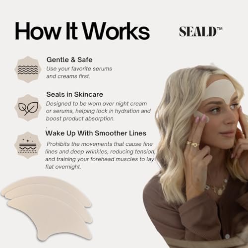 SEALD™ Forehead Tape – Wrinkle Smoothing Patches (30 Count) Avelisse