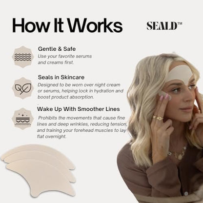 SEALD™ Forehead Tape – Wrinkle Smoothing Patches (30 Count) Avelisse