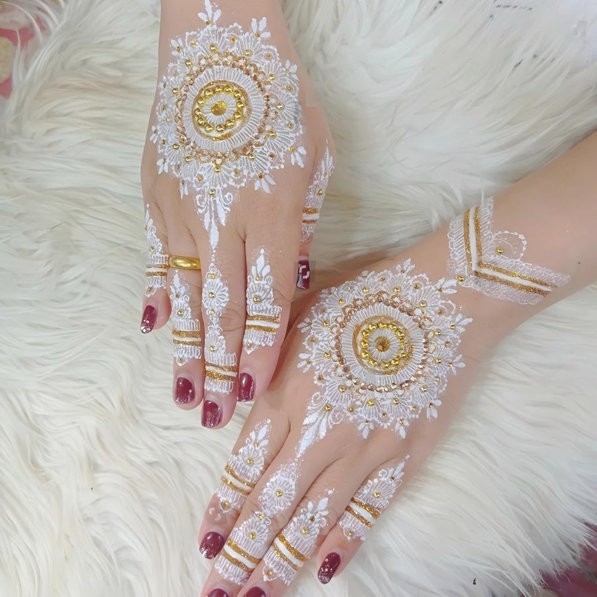 18-Piece Henna Tattoo Stencils Kit – Indian Mehndi Designs for Hands & Body Art - görsel 9