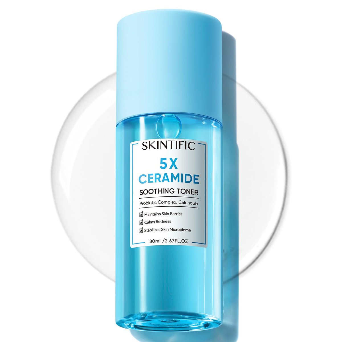 SKINTIFIC 5X Ceramide Soothing Toner – Hydrating Skin Barrier Repair with Probiotics & Calendula for Sensitive & Dry Skin, Non-Alcohol, Cruelty-Free, Vegan - görsel 1