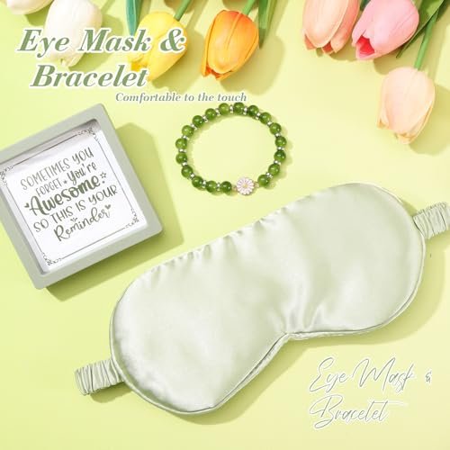 Mothers Day Gifts for Mom - Daisy Birthday Gifts for Women Self Care Gift Basket - Happy Birthday Spa Box Care Package for Women Mom Wife Daughter Sister Girlfriend Best Friend (Green, 10 Piece Set) Avelisse