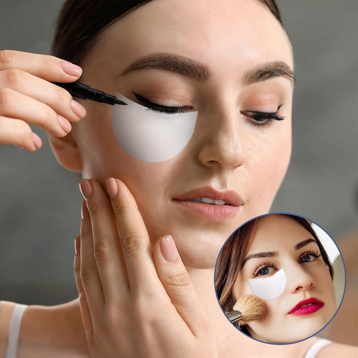 Larrel 150-Piece Eyeshadow Shields: Lint-Free Under Eye Patches for Flawless Makeup Application - görsel 13