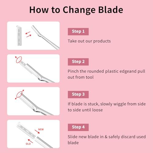 Replacement Blades Compatible with Tweezerman Facial Razor, 20 Count – Precision Stainless Steel Refills Avelisse