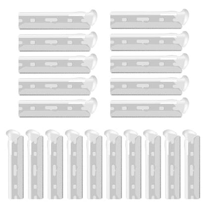 Replacement Blades Compatible with Tweezerman Facial Razor, 20 Count – Precision Stainless Steel Refills Avelisse