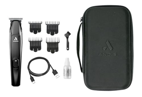 Andis 562888 Slimline Pro II Cordless Beard and Hair Trimmer - Lithium-Ion, 4 Attachment Combs, Lightweight, Powerful Motor, Black Avelisse