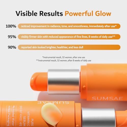 SUMSAE Pure Vitamin C Serum - Korean Skincare with 10.5% Pure Vitamin C, Waterless Formula, Airless Pump for Brightening & Firming, 30ml Avelisse