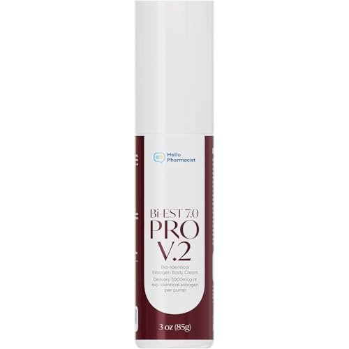 HelloPharmacist BiEst 7.0 PRO V2 Bioidentical Estrogen Cream for Women - 90 Pumps - 3oz Avelisse