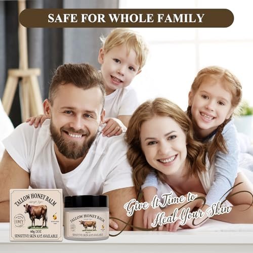 Whipped Beef Tallow and Honey Balm Face Moisturizer – 100% Pure Grass Fed Beef Tallow for Skin, All-Natural Hydrating & Nourishing Face Cream (60g) - görsel 14