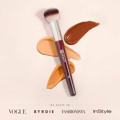 BK BEAUTY 116 Small Round Complexion Brush – Compact Vegan Makeup Brush for Cream Blush, Contour, Bronzer & Foundation Avelisse
