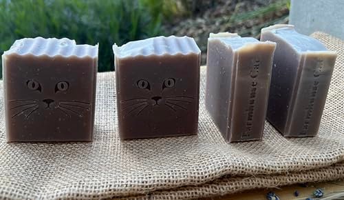 Farmhouse Cat Handmade Lavender Soap Bar with Cocoa Butter, Coconut Milk & Shea Butter – Artisan Soap, Gentle Nourishing Natural Cleanser for Sensitive Skin, Gift for Women - görsel 10
