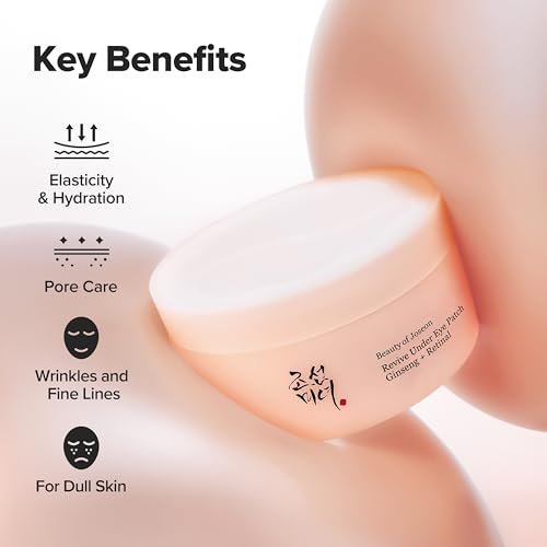 Beauty of Joseon Revive Under Eye Patch Retinal Ginseng - 60 Sheets (30 Pairs) for Puffy Eyes, Dark Circles, and Fine Lines | Collagen Peptide Korean Skincare for Women and Men Avelisse