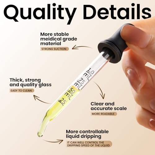 10pcs Eye Dropper & 8pcs Glass Pipettes Dropper with 2 Cleaning Tools – 1ml Droppers for Essential Oils, Liquid, Ear, Eye, Craft, Measuring - görsel 6