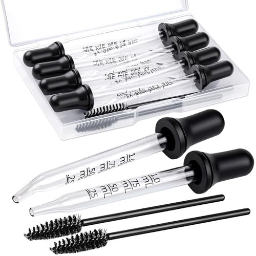 10pcs Eye Dropper & 8pcs Glass Pipettes Dropper with 2 Cleaning Tools – 1ml Droppers for Essential Oils, Liquid, Ear, Eye, Craft, Measuring - görsel 2