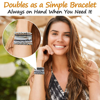 Dobur 20-Pack No Damage Hair Ties - Elastic Braided Ponytail Holders for Women, Neutral Boho Hair Accessories