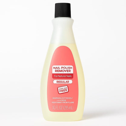 Nail Polish Remover - Regular Strength Acetone Formula, 10 fl oz - Fast Acting for Natural Nails