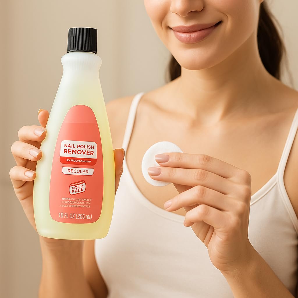 Nail Polish Remover - Regular Strength Acetone Formula, 10 fl oz - Fast Acting for Natural Nails - görsel 11