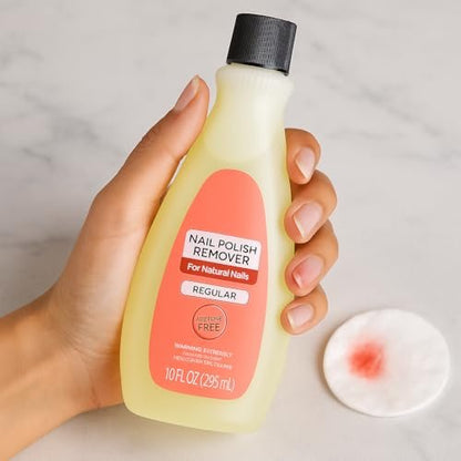 Nail Polish Remover - Regular Strength Acetone Formula, 10 fl oz - Fast Acting for Natural Nails