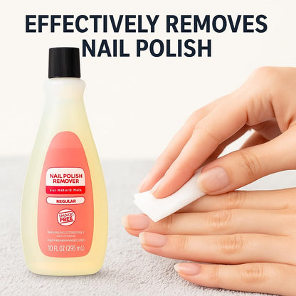 Nail Polish Remover - Regular Strength Acetone Formula, 10 fl oz - Fast Acting for Natural Nails