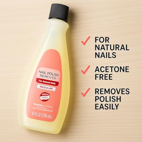 Nail Polish Remover - Regular Strength Acetone Formula, 10 fl oz - Fast Acting for Natural Nails - görsel 10