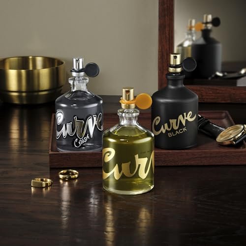 Curve Cologne 3-Pc. Spray Coffret Gift Set for Men - Travel Size Fragrance (0.5 fl oz each) Avelisse