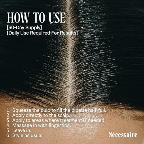Nécessaire Rosemary Serum for Hair Growth – Denser, Fuller, Healthier Hair – 70% Rosemary Water, Oil, Extract + 5% Capixyl™ – Vegan, Quick-Dry, No Residue – 1 fl oz Avelisse