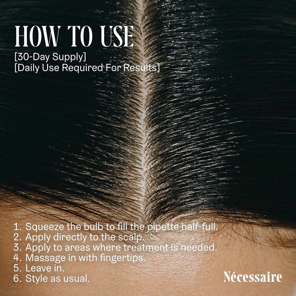 Nécessaire Rosemary Serum for Hair Growth – Denser, Fuller, Healthier Hair – 70% Rosemary Water, Oil, Extract + 5% Capixyl™ – Vegan, Quick-Dry, No Residue – 1 fl oz Avelisse